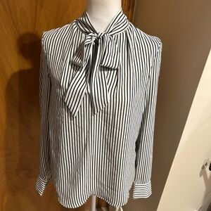 Striped Black and White Women's Top